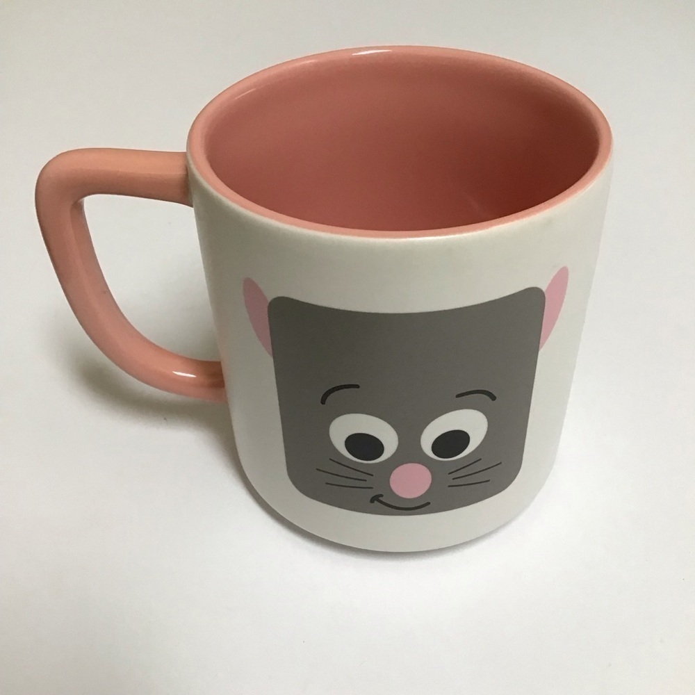 Disney Pixar Ratatouille Remy Coffee Mug 3 3/4” Tea Cup Pink Vintage Retired